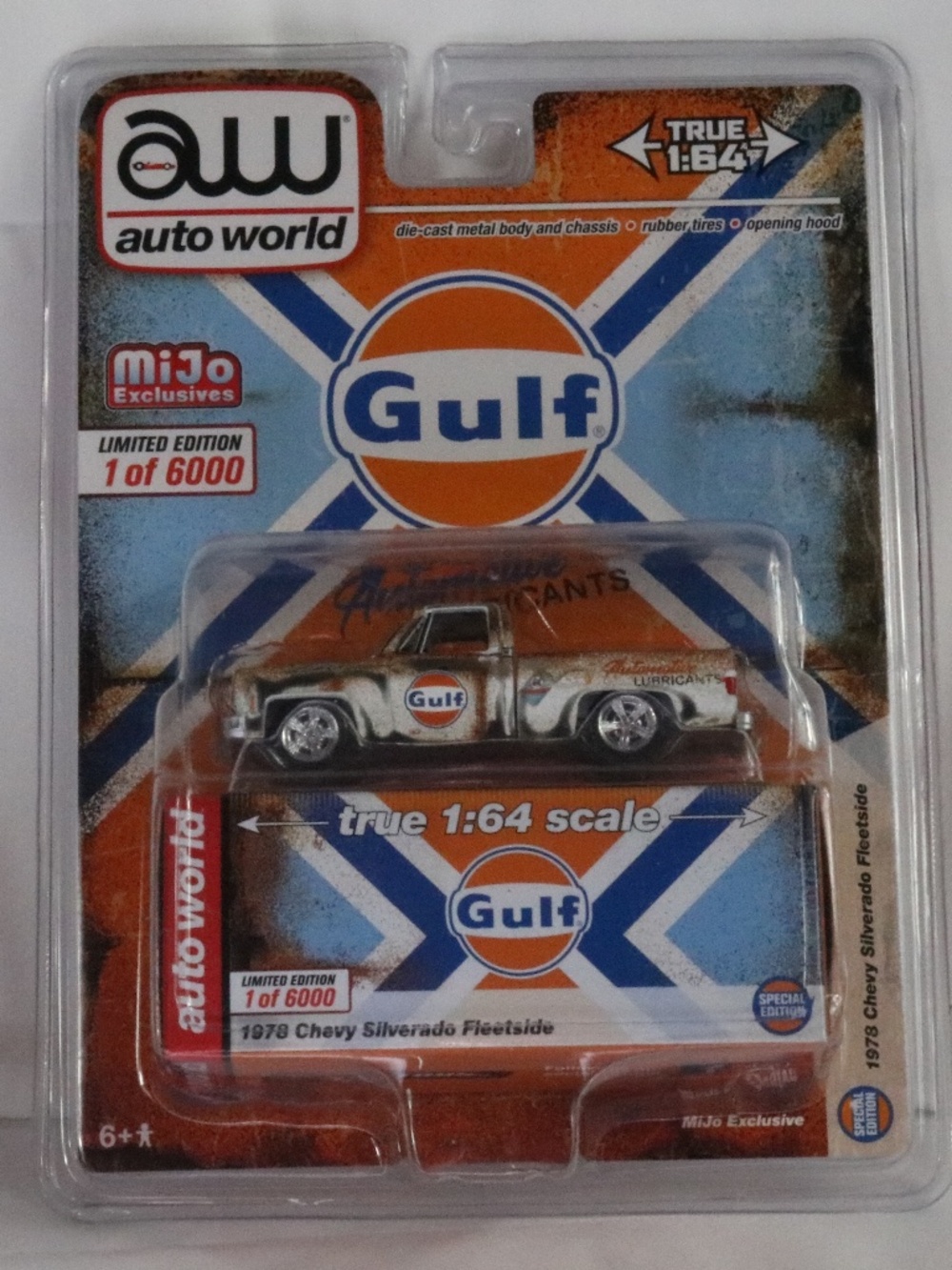 2022 Auto World 1:64 1978 Chevrolet Silverado GULF (Patina Rust) MiJo Exclusive